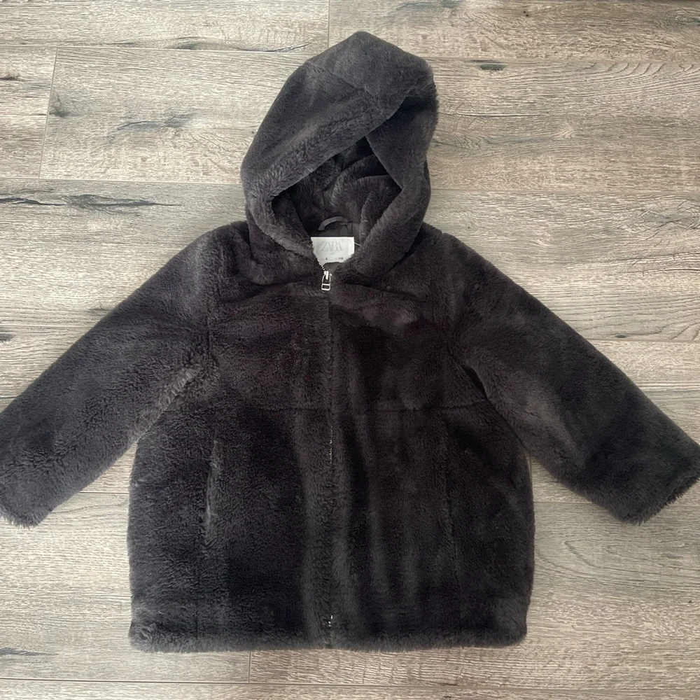 Zara Kids Charcoal Puffer Coat